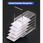 Cutie pentru depozitare extensii de gene Mini Box + 5 placute gene BX001 Transparent